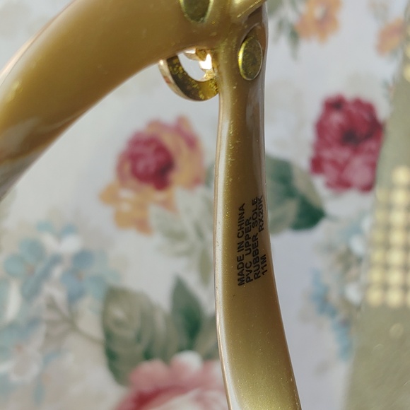 Michael Kors Bedford Gold and Brown Platform Wedge Sandals Women's size 11 - Picture 11 of 17